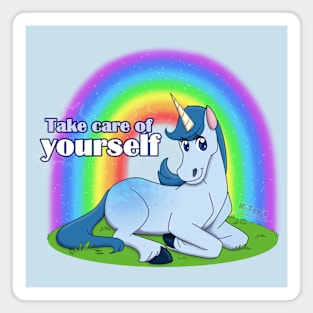 Uni Unicorn - Take Care of Yourself Magnet